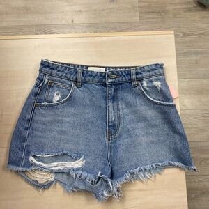 ROLLA'S Blue Distressed Jean Shorts sz 27 dusters